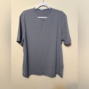 J McLaughlin Men’s Stripe Crew Neck Stripe Short Sleeve Top‎ Size Large